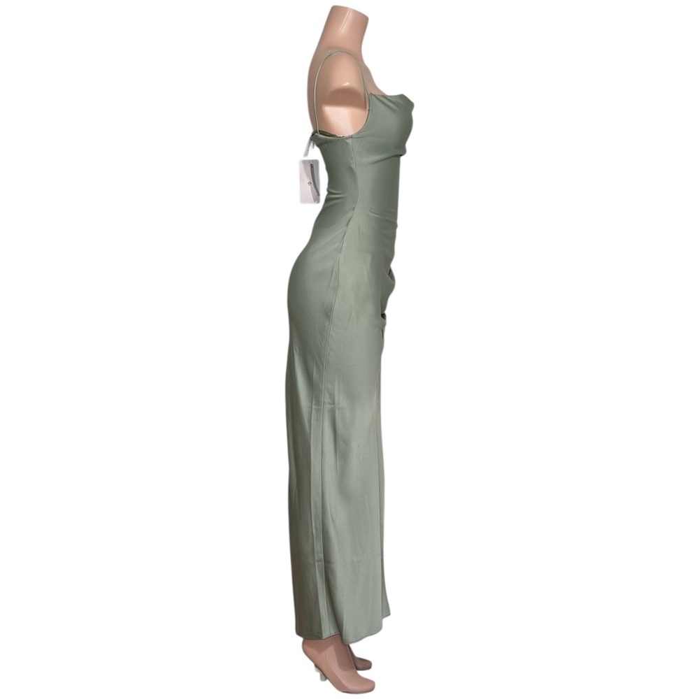 BHLDN Jennings Satin Charmeuse Gown, Moss, 0 (US) - Picture 5 of 9